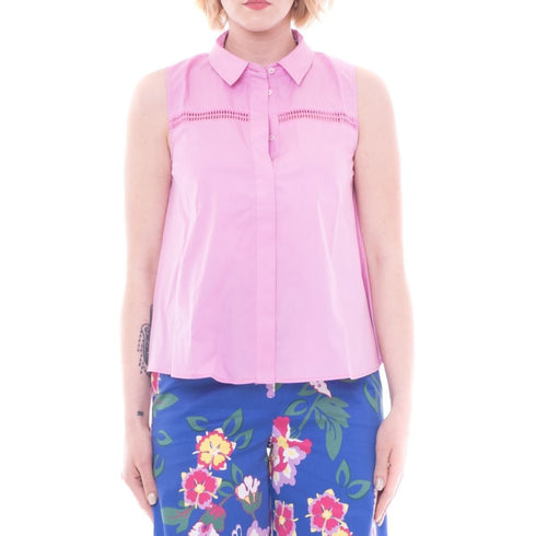 Camicia Donna in cotone con ricamo Rosa EMME MARELLA- Francavilla Moda